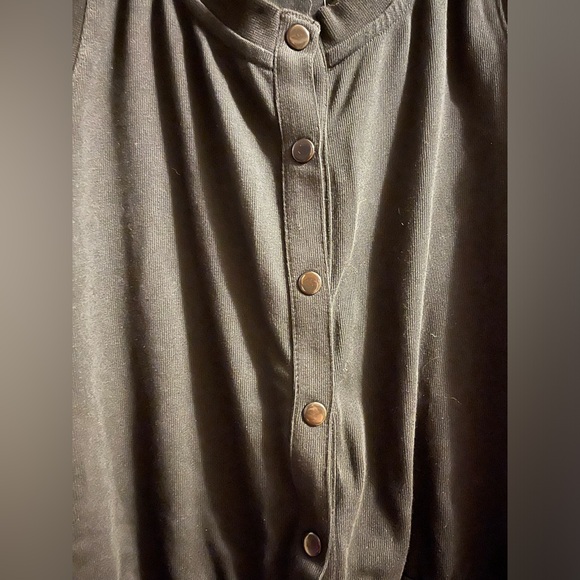 Nike Black Romper Shorts Jumper 1pc Snap Buttons W/Pockets Elastic Waist Romper - Picture 7 of 17